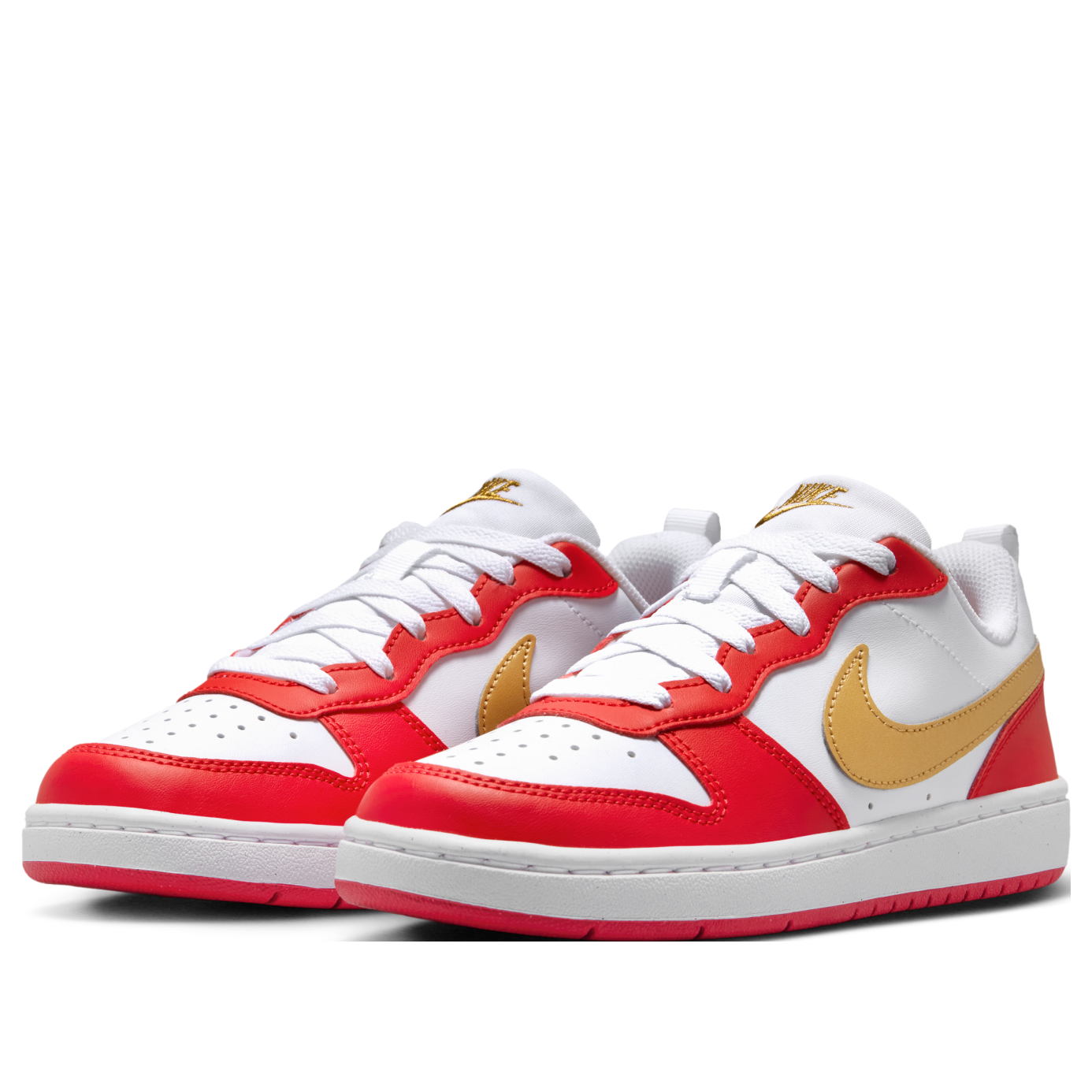 Кроссовки Nike Court Borough Low 'Red White Metallic Gold' — фото 3