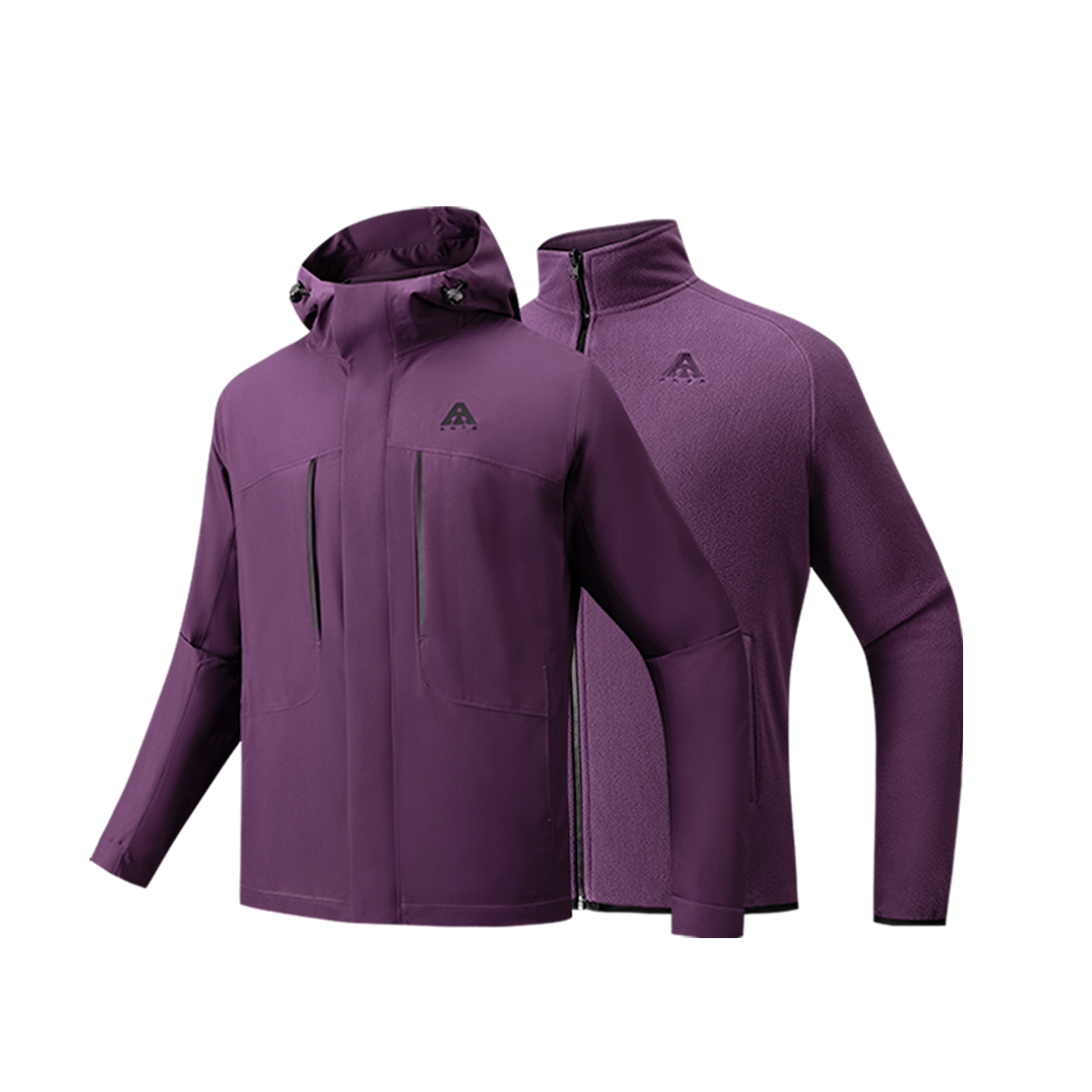 

ANTA Термостойкая износостойкая дышащая водонепроницаемая ветрозащитная ветровка, Purple Clay-6