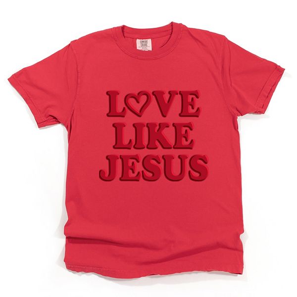 

Футболка Love like Jesus Heart Bold Puff Simply Sage Market, Red