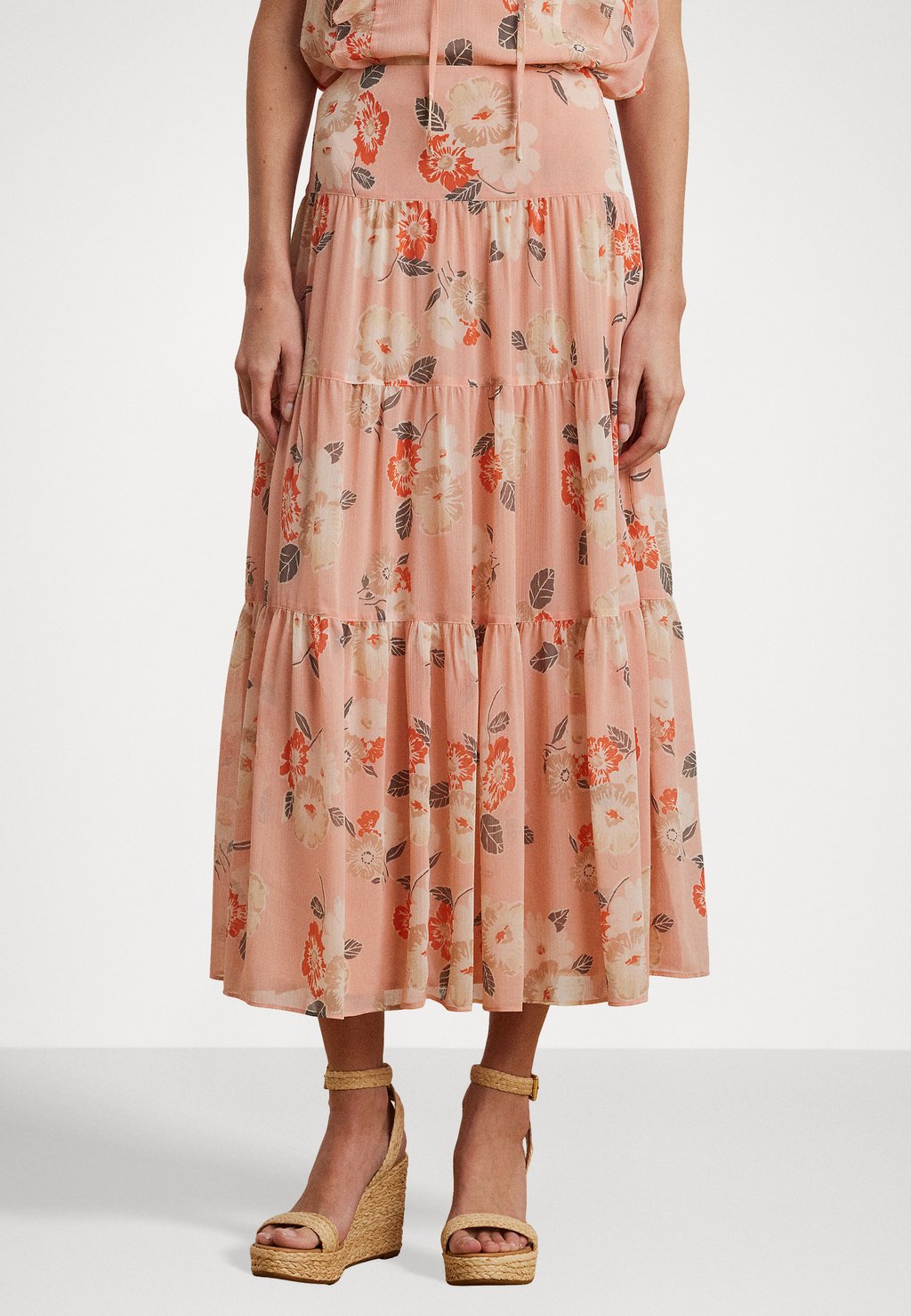 

Юбка А-силуэта POLYESTER CRINKLE SKIRT Lauren Ralph Lauren Petite, розовый