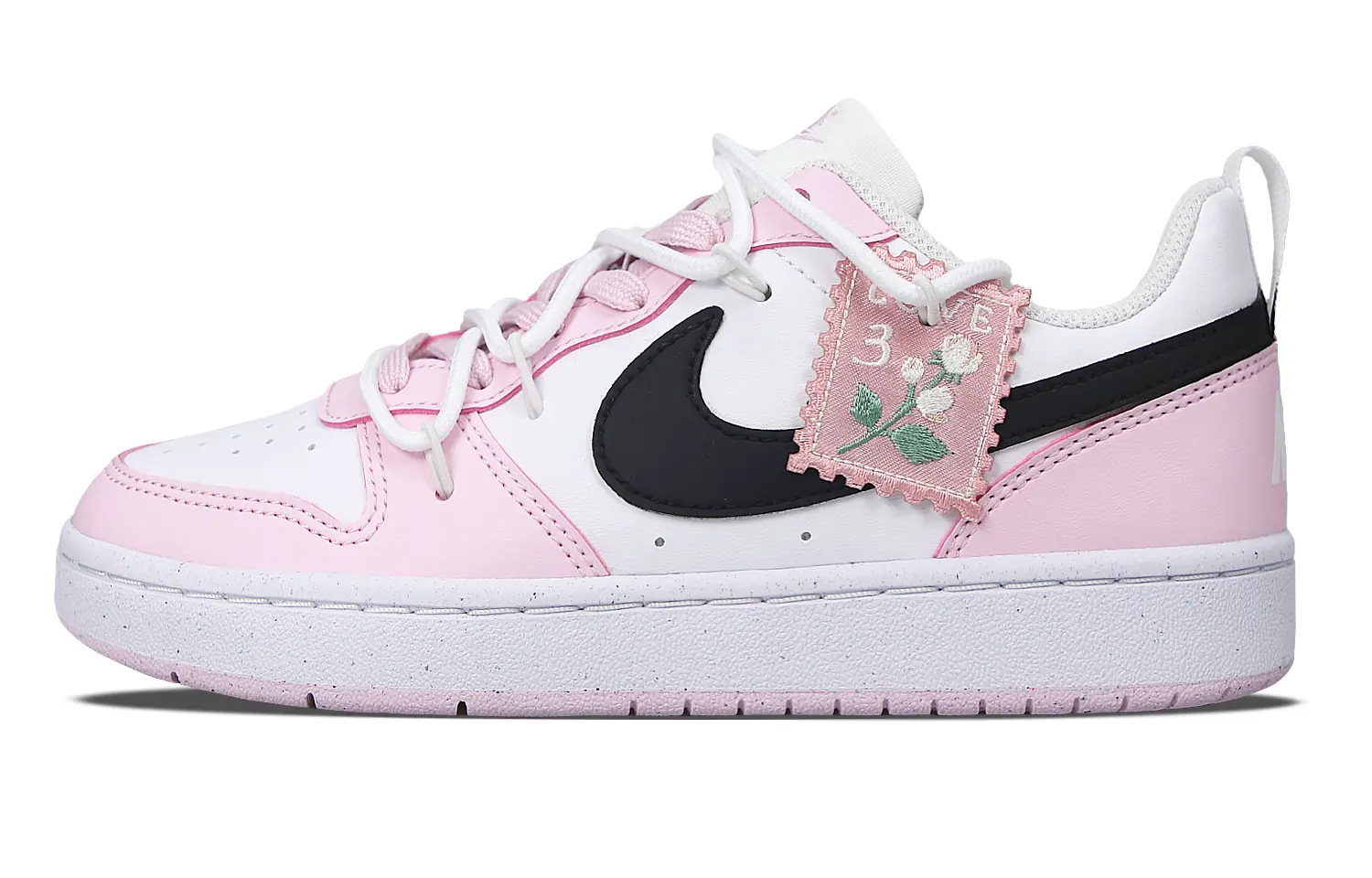 

Кроссовки Nike Court Borough Skateboard Shoes Women's Low-Top Pink White, белый