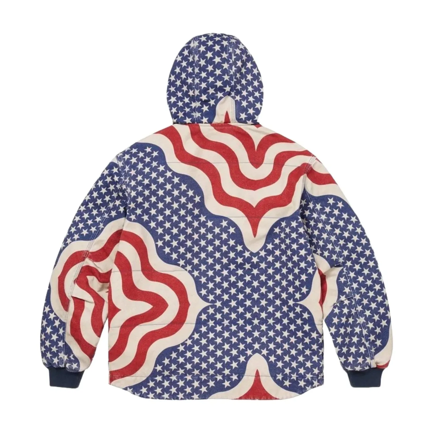 Рабочая куртка Supreme SS26 Flag Quilted Hooded Work Jacket 'Multicolor' — фото 3