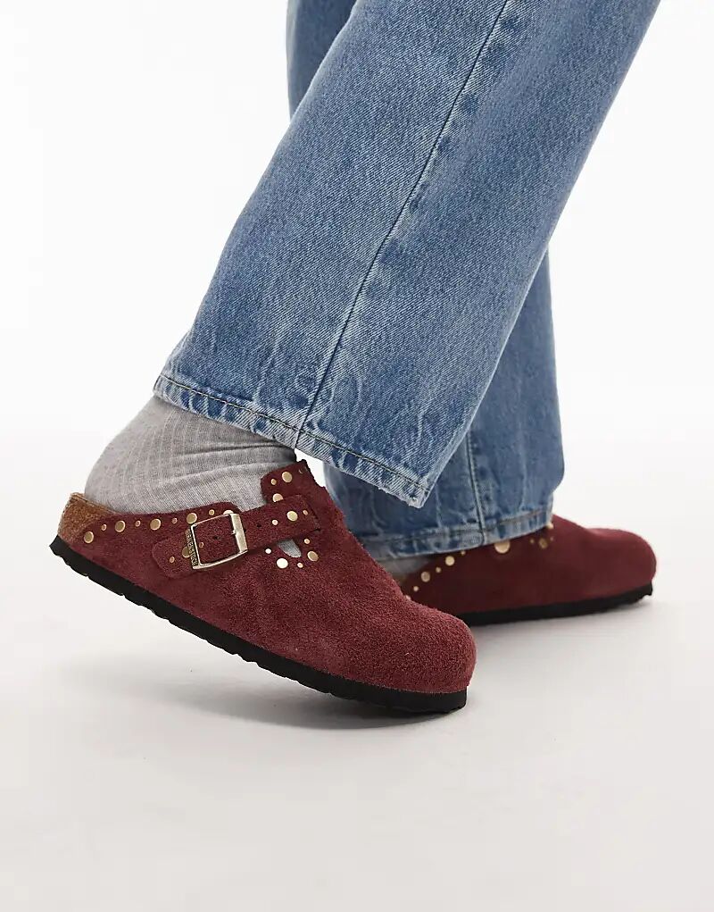 Сабо Birkenstock Boston Rivet в цвете зинфандель