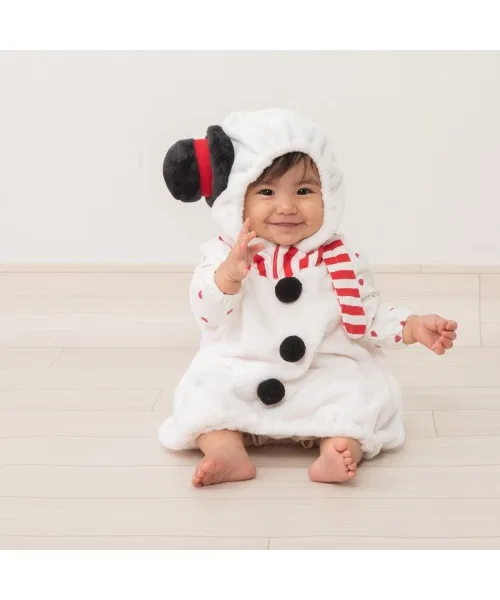 Детский комбинезон с капюшоном Christmas Daruma, полиэстер, белый