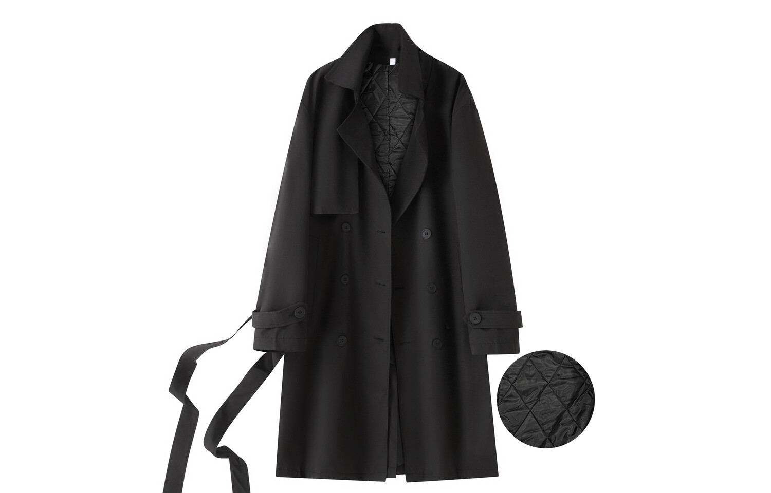 

Тренч унисекс SWAMP AREA, Черный [с хлопком]