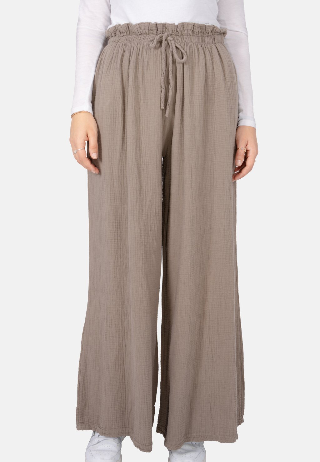 

Брюки LISKA MUSSELIN OVERSIZED Seasons of April, серо-коричневый