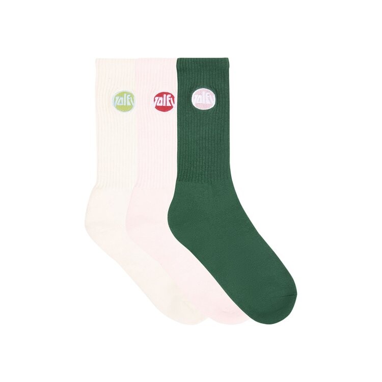 

Носки GOLF WANG Golfy Sock (3 Pack), цвет White/Rose Water/Green