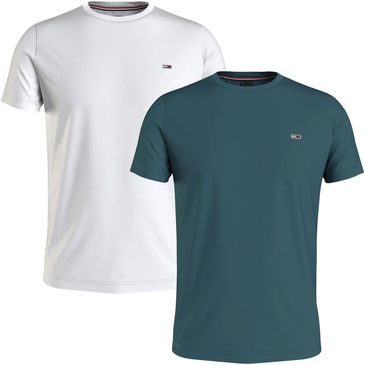 

Футболка Tommy Jeans "TJM 2PACK SLIM JERSEY TEE", с круглым вырезом, белый