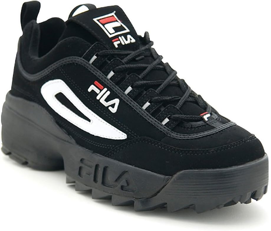 Кроссовки Fila Kid's Disruptor II, белый/черный/красный — фото 2