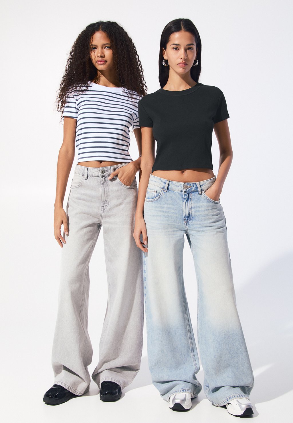 

Футболка с принтом SHORT SLEEVE 2 PACK PULL&BEAR, синий
