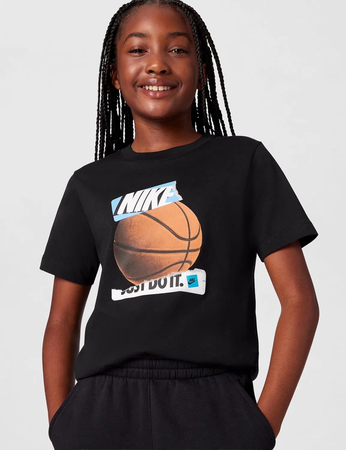 Футболка баскетбольная Nike Sportswear Club Just Do It, черный — фото 2