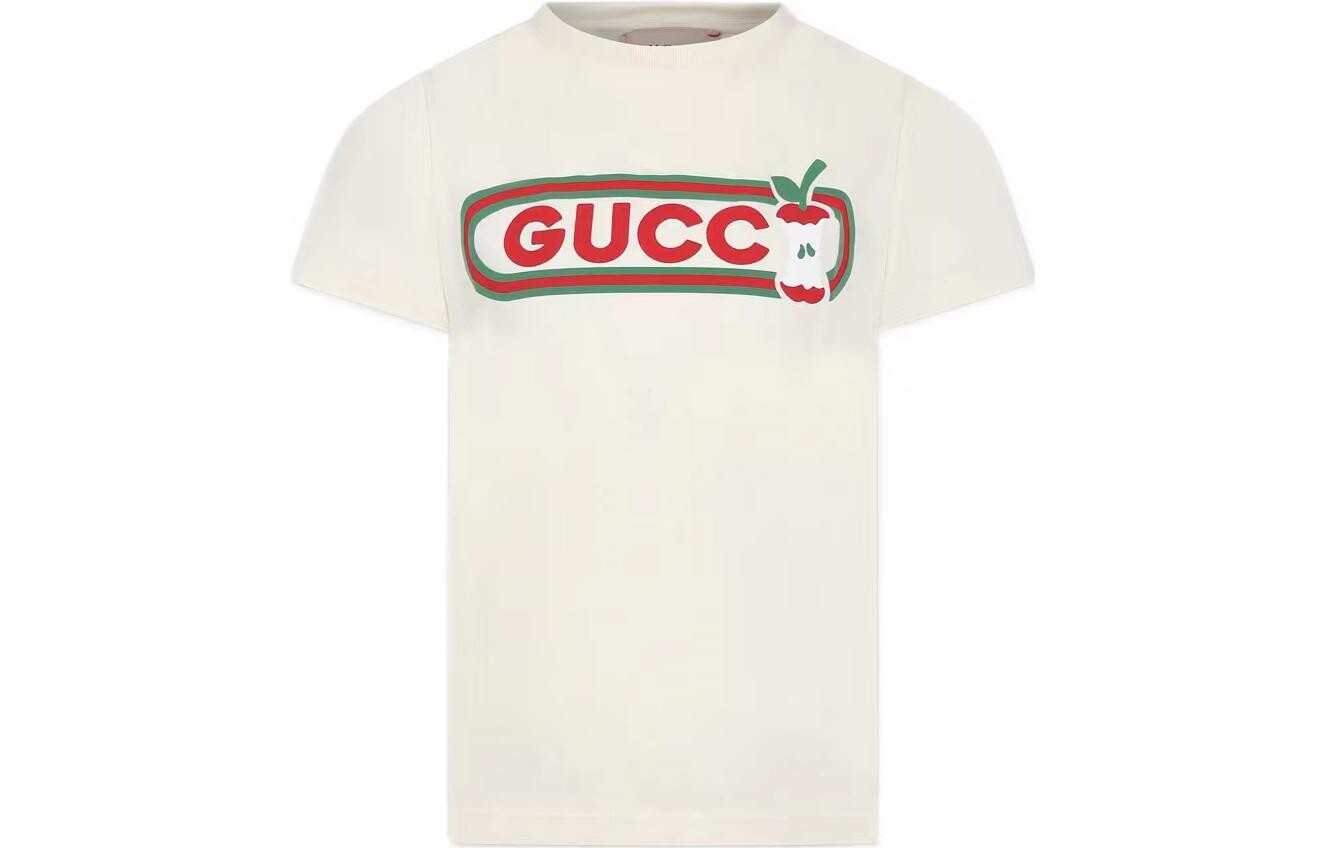 

Футболка детская Gucci с принтом логотипа, белый