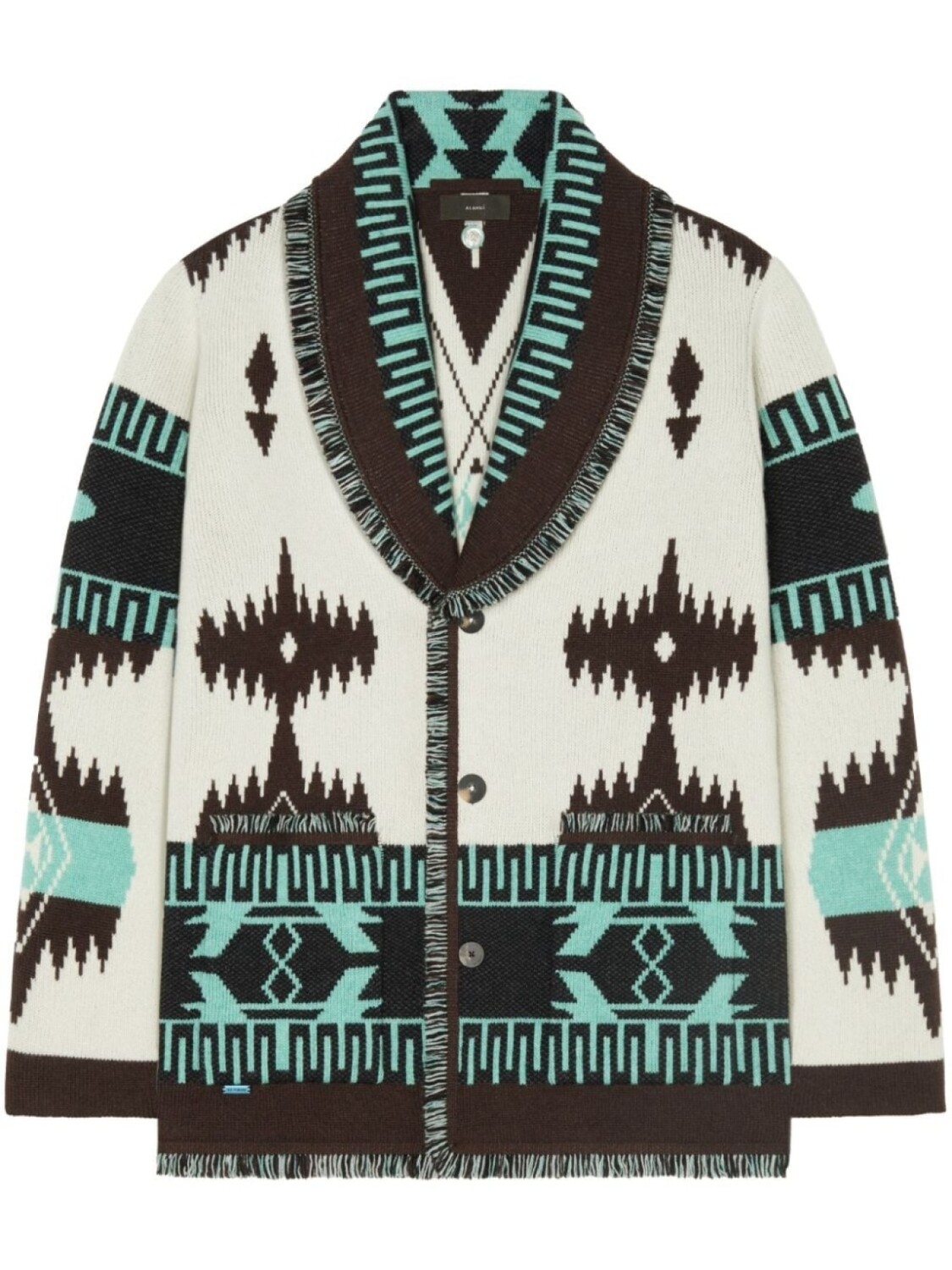 

Alanui кашемировый кардиган Icon Jacquard, белый