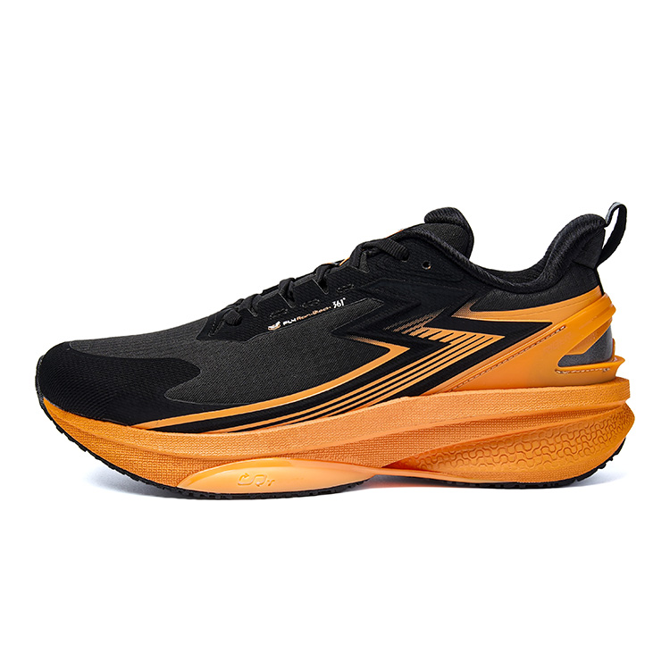

361° Кроссовки для бега Rain Screen 80 Wear resistant And Lightweight Low top мужские, черные с оранжевым