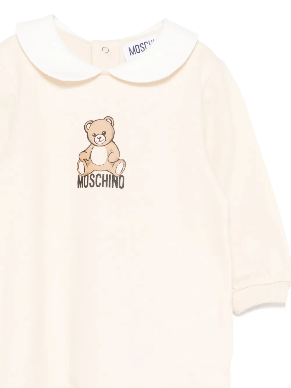 Комбинезон с воротником Питер Пэн с принтом Тедди Moschino Kids, нейтральный — фото 3