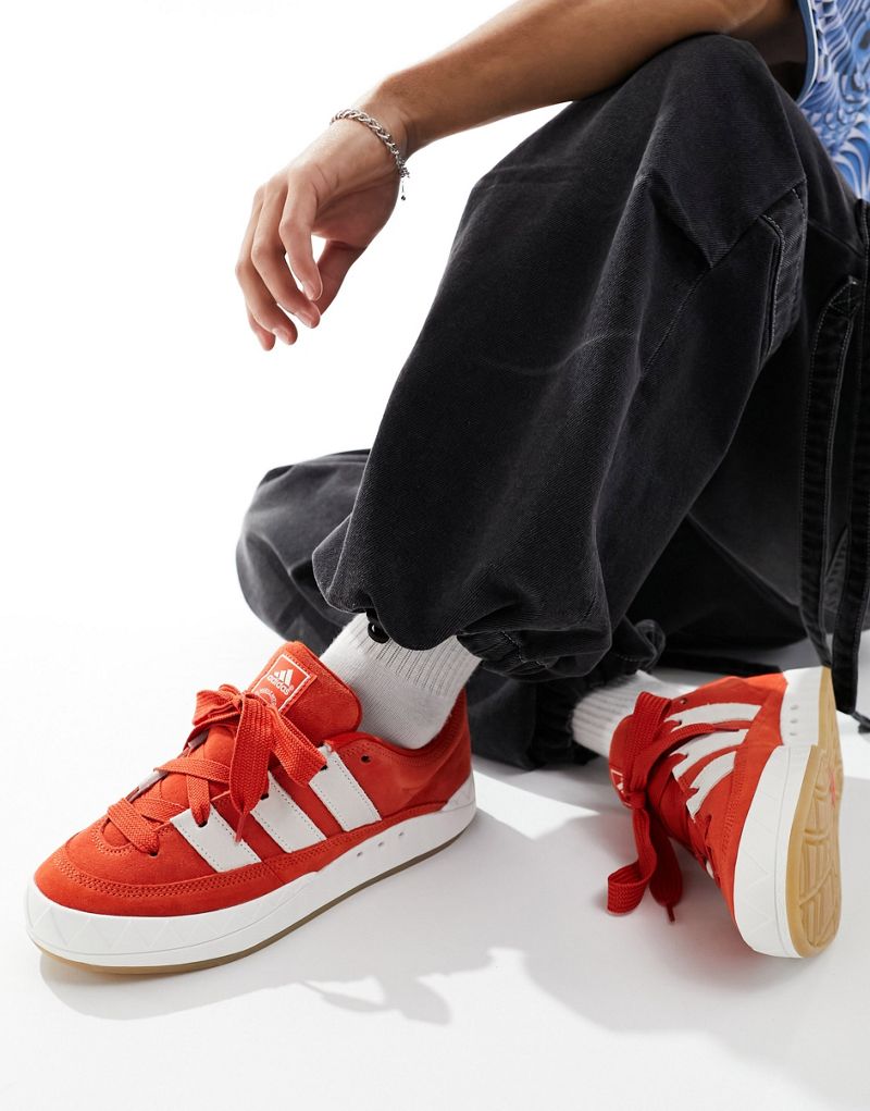 

Adidas Originals - Adimatic - Красно-белые кроссовки на резиновой подошве, Красный, Adidas Originals - Adimatic - Красно-белые кроссовки на резиновой подошве