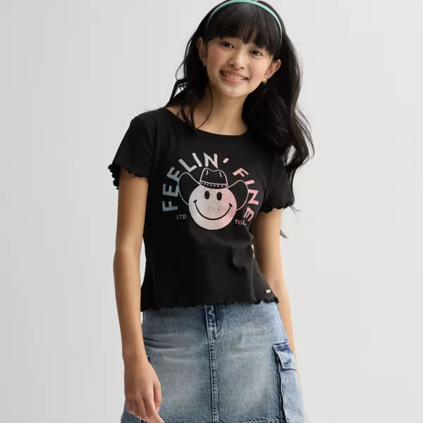 

Детская футболка с рваным краем Free Spirit Limited Too, черный