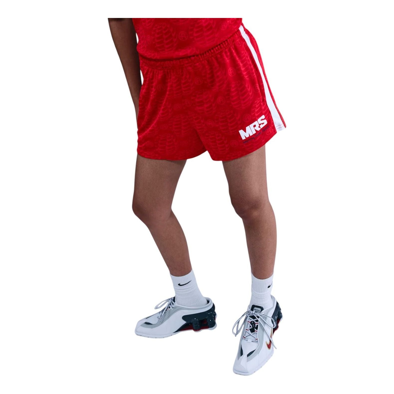 Шорты Nike x Martine Rose Football Shorts 'Red' — фото 2