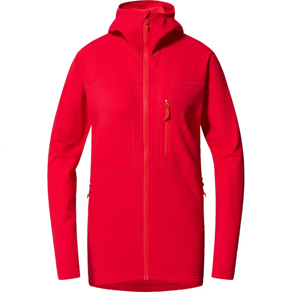 

Флис Haglöfs Rosson Mid full zip, красный
