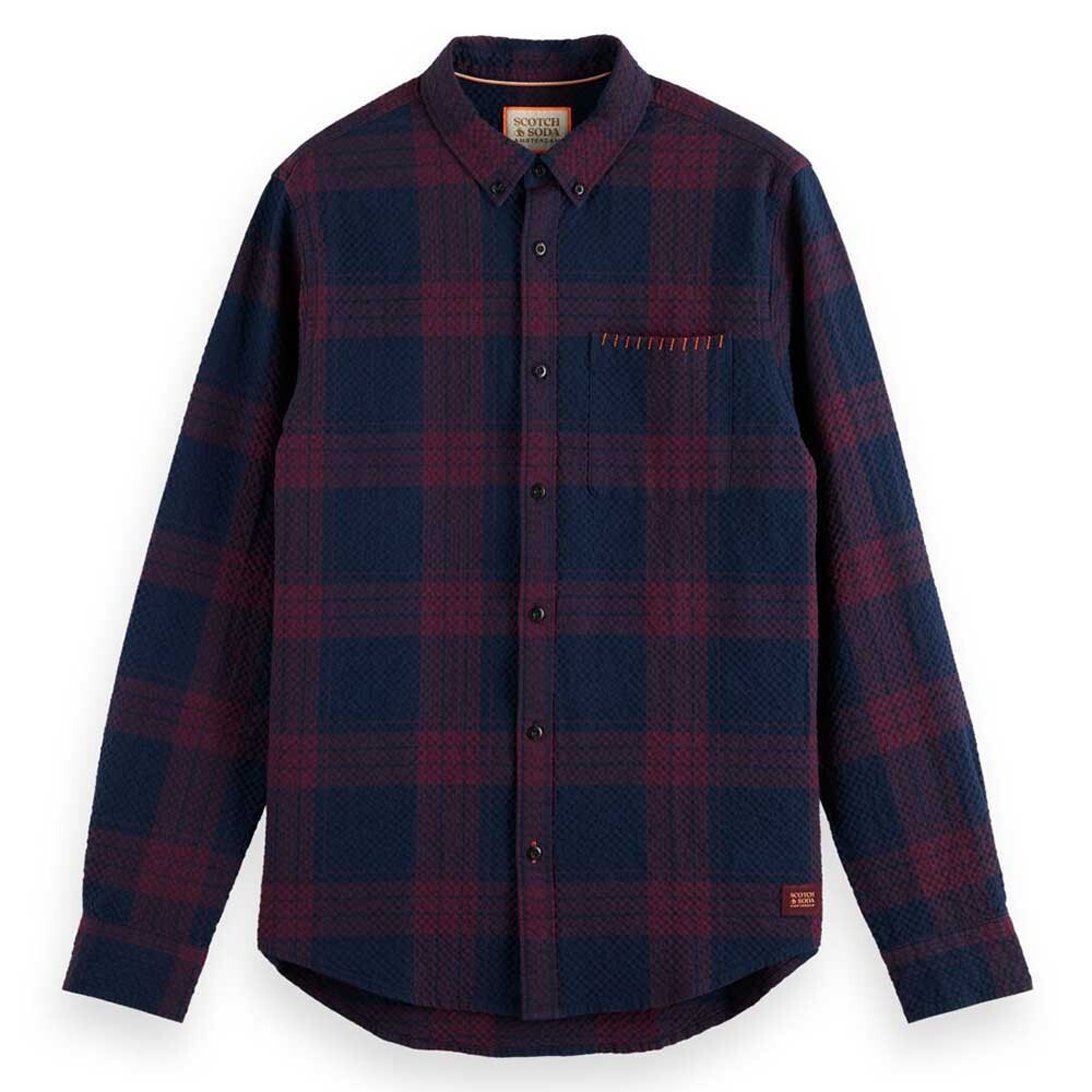 

Рубашка с длинным рукавом Scotch & Soda Seersucker, синий