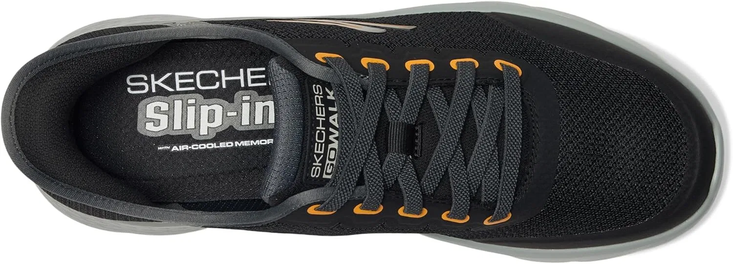 Мужские кроссовки Skechers Hands Free Slip-Ins Go Walk Flex-Netro, Black — фото 2