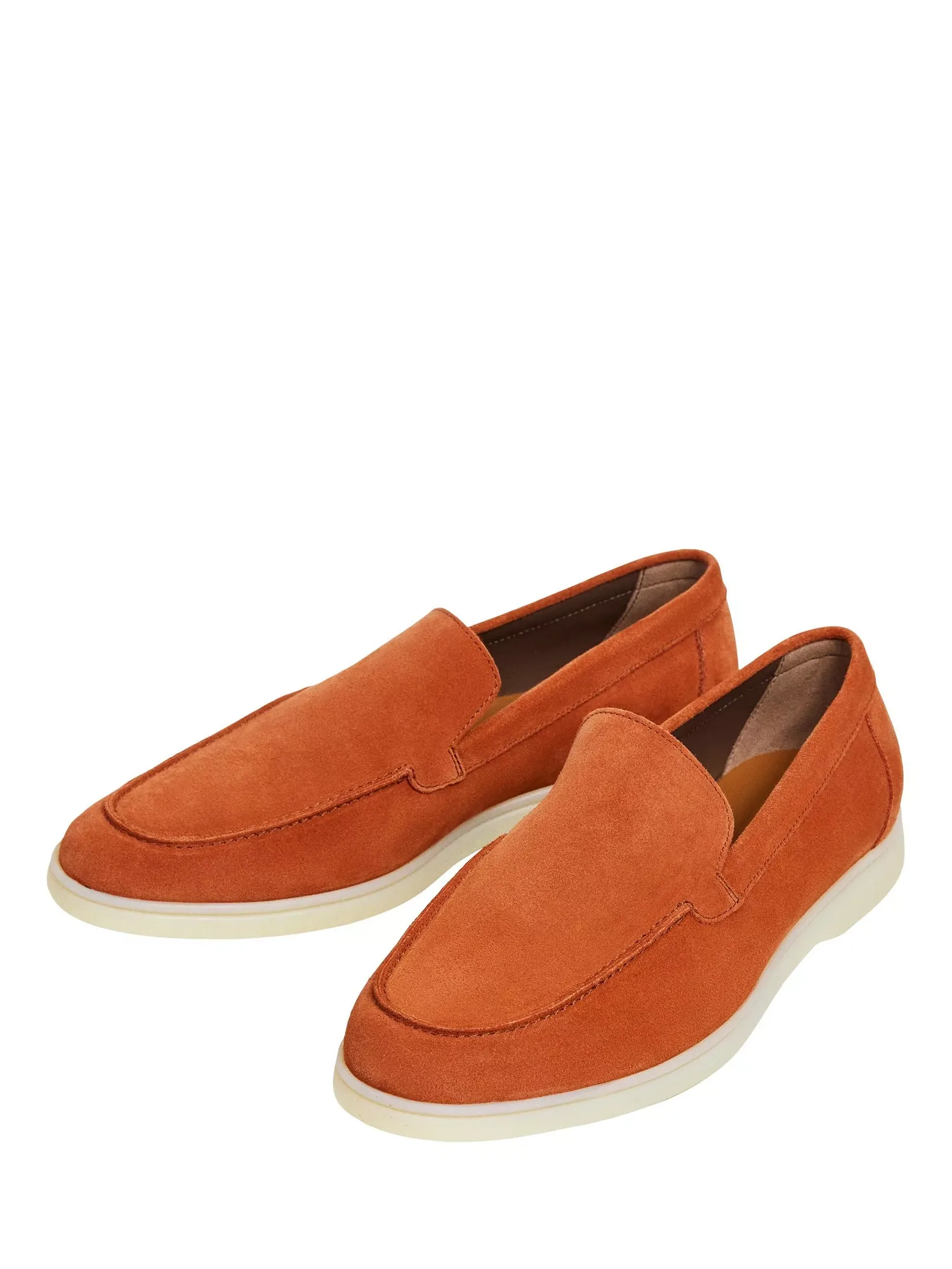 Лоферы Martin из гладкой замши Hackett London, Peach Orange — фото 3