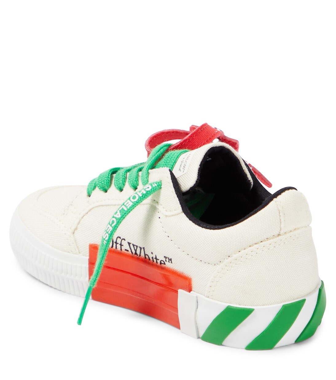 Низкие кроссовки из вулканизированной кожи Off-White Kids, зеленый — фото 2
