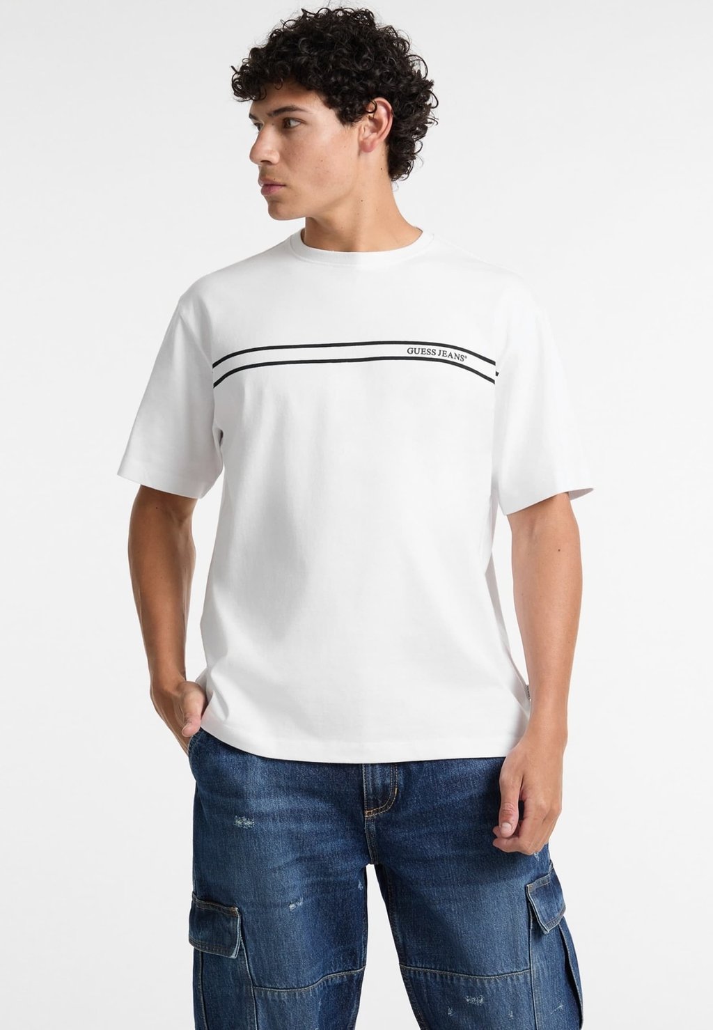 

Футболка с принтом Guess Jeans, белый