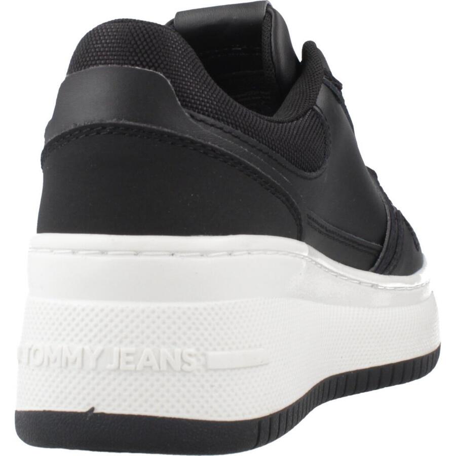 TOMMY HILFIGER Кроссовки Tommy Jeans модель Tjw Retro Basket Flatfor цвет чёрный — фото 3