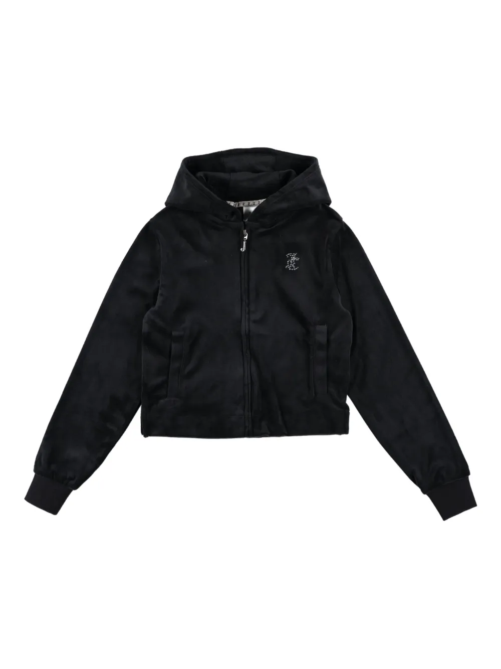 

Худи на молнии с логотипом Juicy Couture Kids, черный