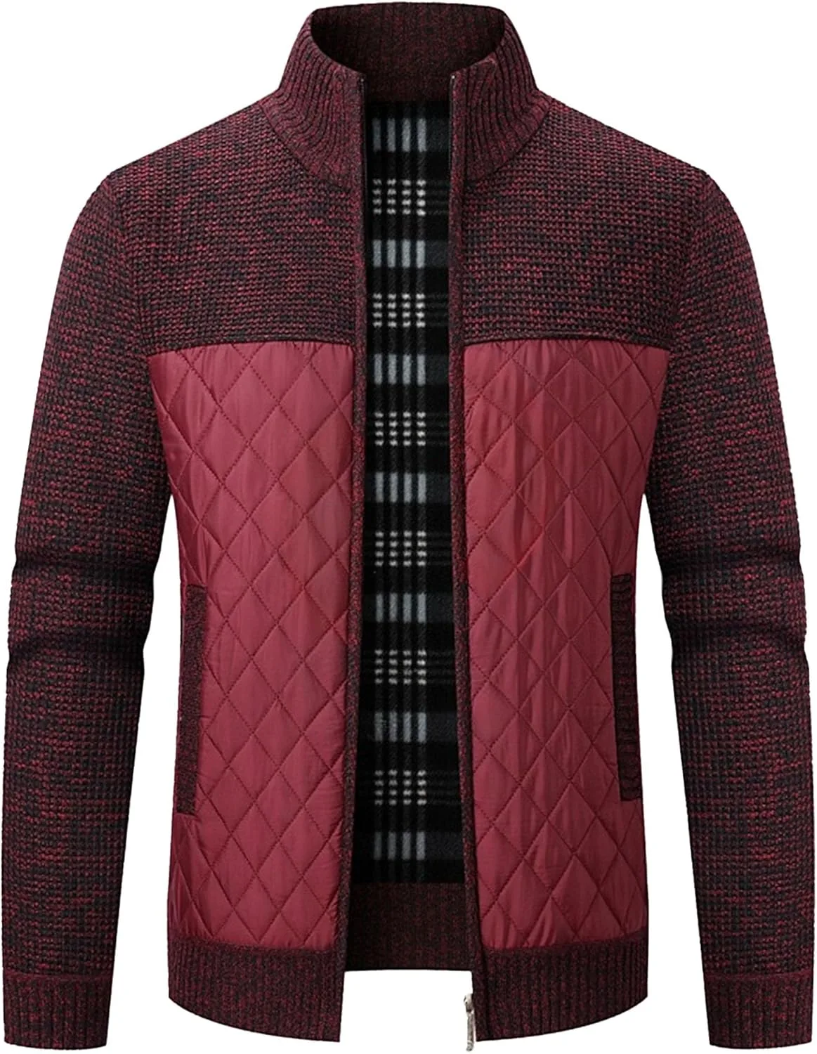 

Мужской теплый свитер с карманом и молнией Maiyifu-GJ