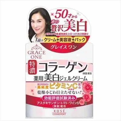 Набор Kose — Дневной крем Grace One Medicated Whitening Gel Cream 100 г, набор 4 шт