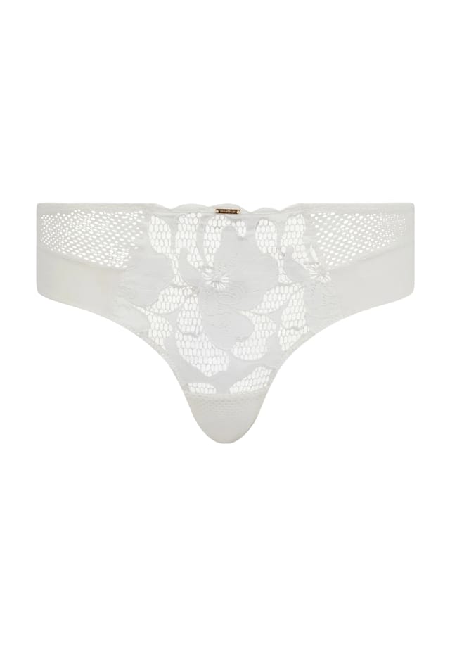

Фирменные трусики Fleurs с вышитым кружевом Chantelle, цвет a32 satin milk