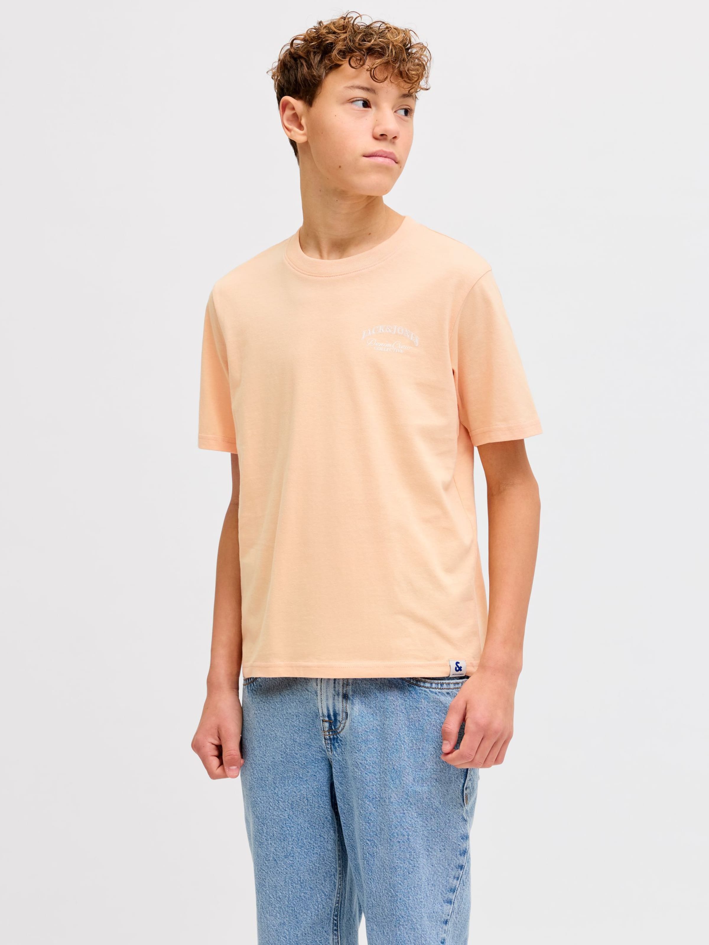 Jack & Jones Junior Футболка в бежевом цвете — фото 3
