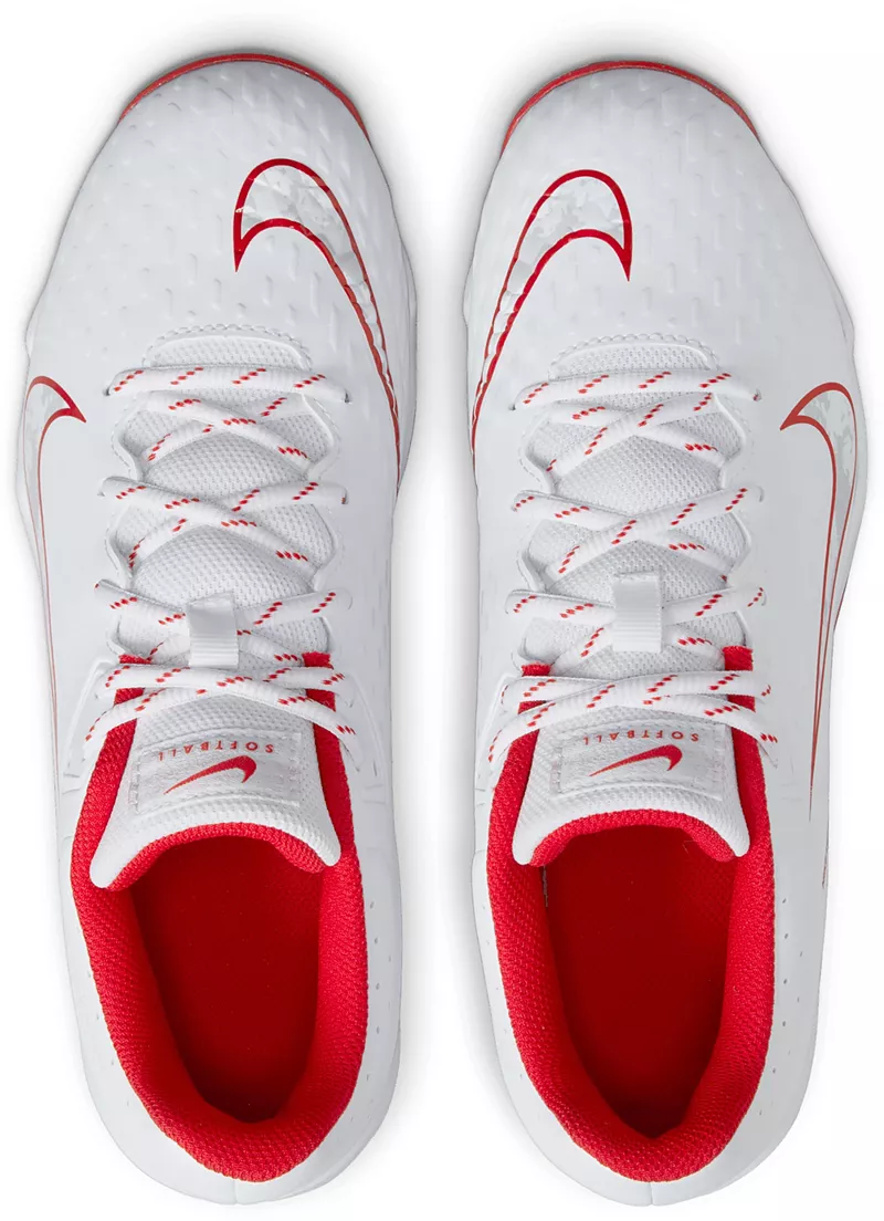 Женские софтбольные бутсы для софтбола Nike Hyperdiamond 4 Keystone, цвет White/University Red/Platinum — фото 2