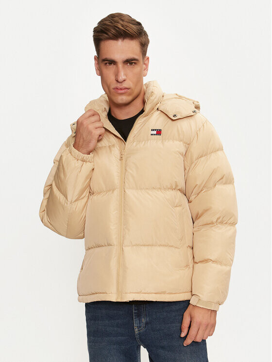 

Пуховик свободного кроя Tommy Jeans, бежевый