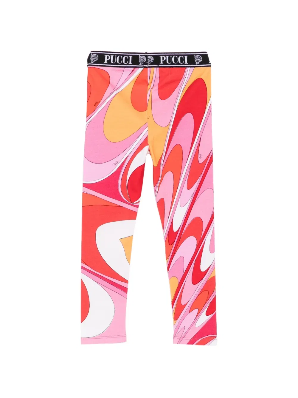 Леггинсы Iride-Print с логотипом на поясе Pucci Junior, розовый — фото 2