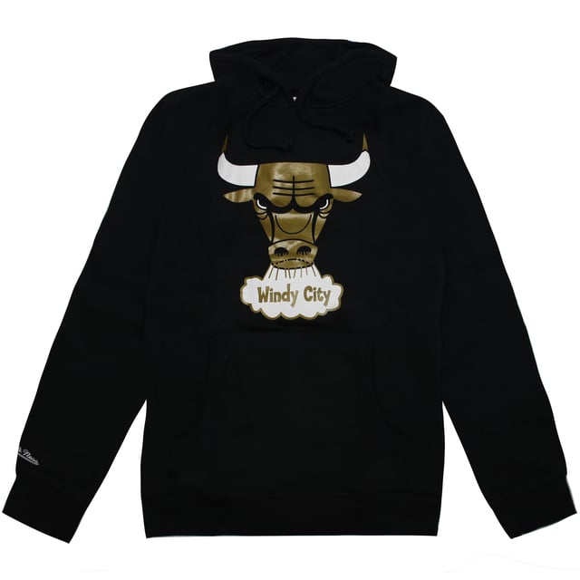 

Мужская толстовка Mitchell & ness Chicago Bulls Gold Standard Mitchell And Ness, черный