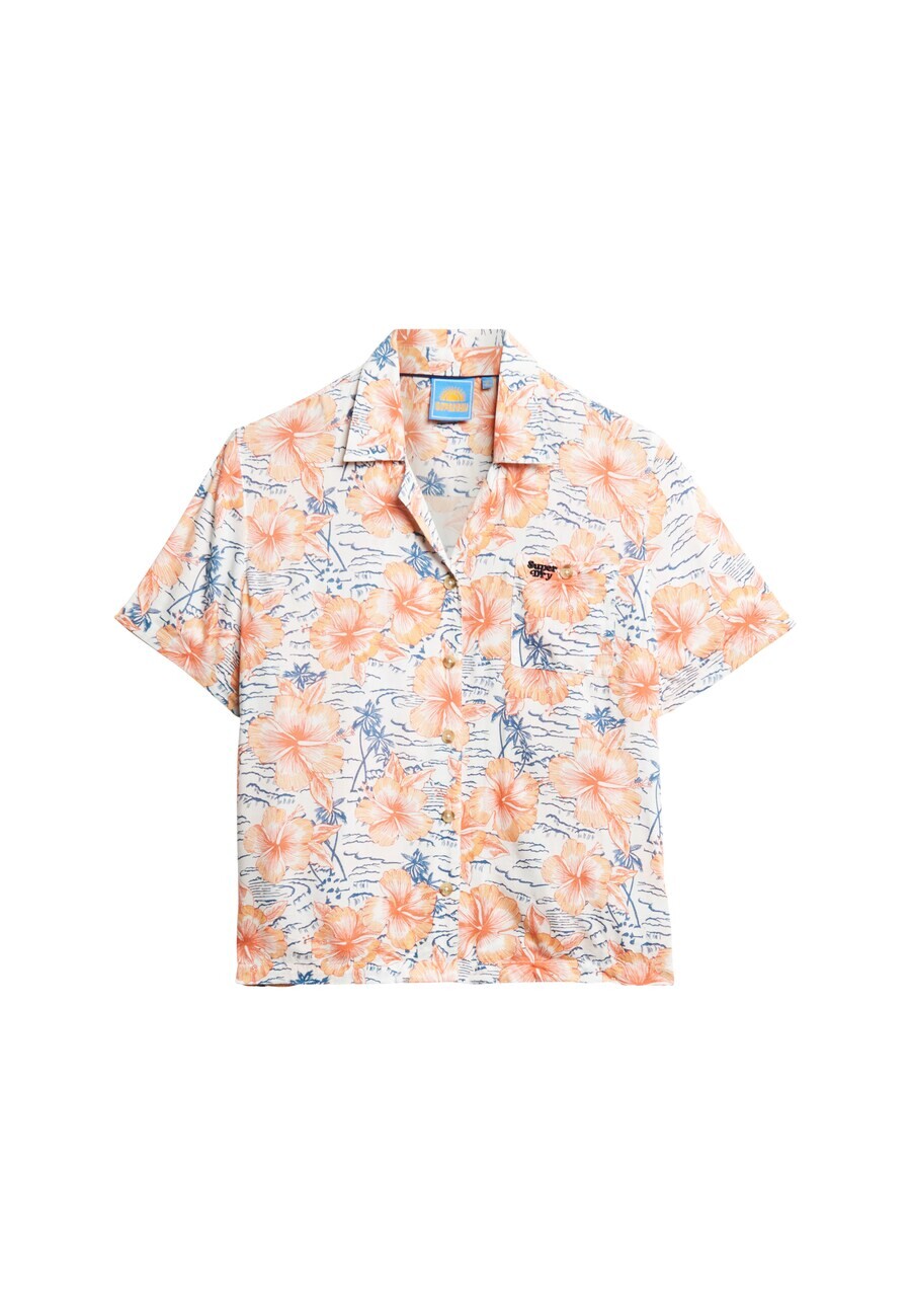 

Футболка Superdry Shirt Vintage Beach Resort, цвет blue/orange
