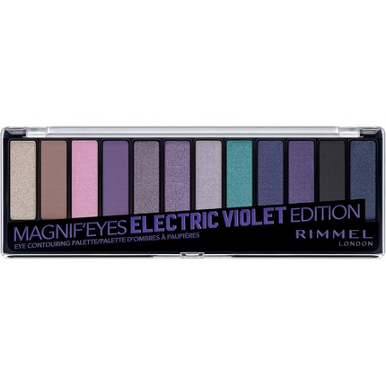 

Палитра теней для век London Magnif'Eyes 008 Electric Violet 12 оттенков 15 мл Rimmel