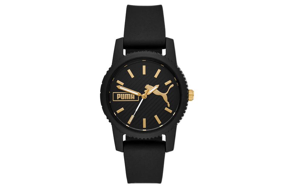 

PUMA Наручные часы серии Ultrafresh с кварцевым механизмом, силиконовым ремешком, 34 мм, черный циферблат, женские часы