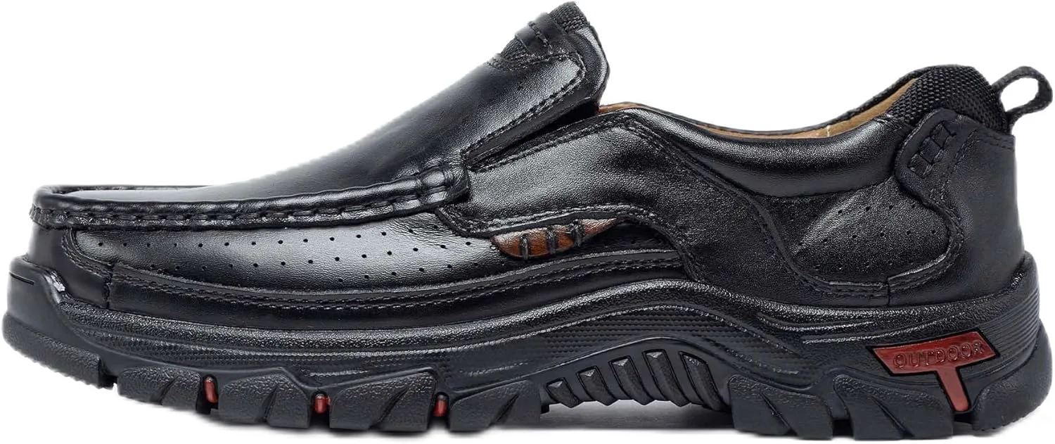 

Мужские повседневные слипоны Классические деловые удобные противоскользящие рабочие туфли Легкие и простые повседневные туфли Модные и стильные прогулочные туфли Противоскользящие и прочные туристические туфли DZBAJRQM, черный