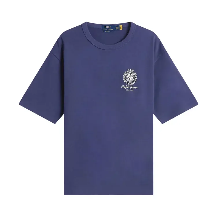 Футболка Polo Ralph Lauren с коротким рукавом, из плотного трикотажа, с графическим принтом, цвет «Newport Navy»
