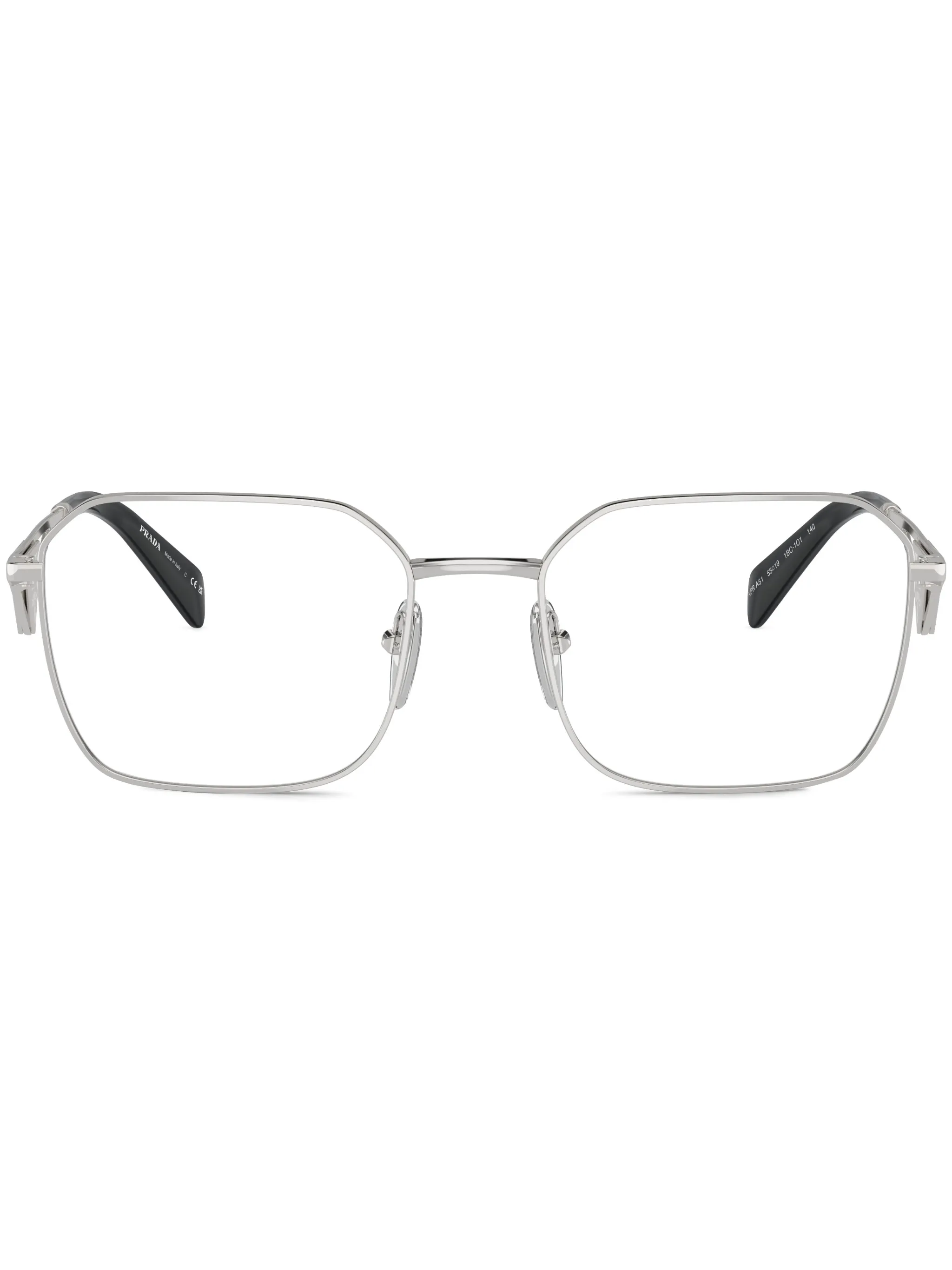 

Очки в прямоугольной оправе Prada Eyewear, серебристый