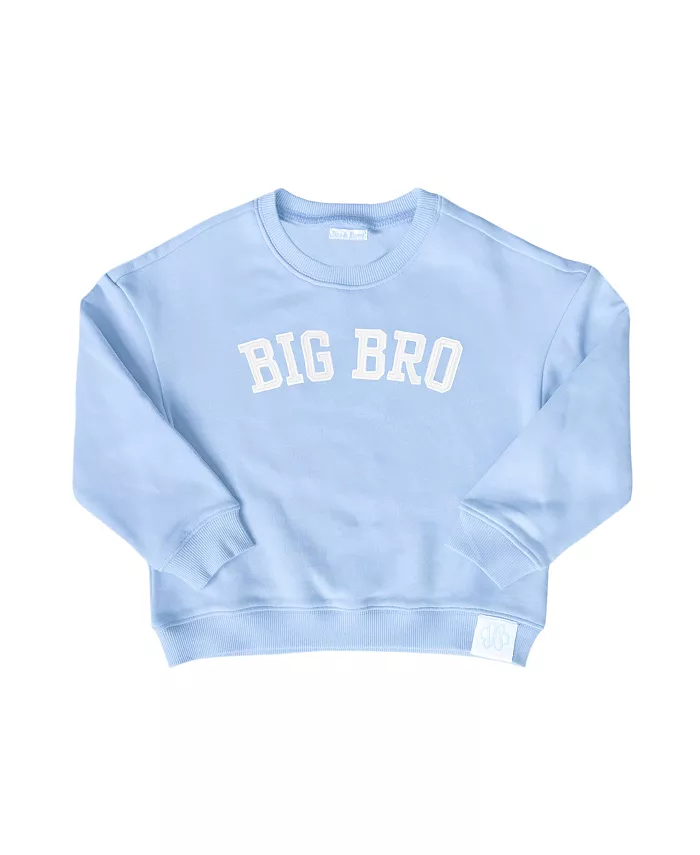 

Мальчиковый хлопковый худи Big Bro Bits & Bows, синий
