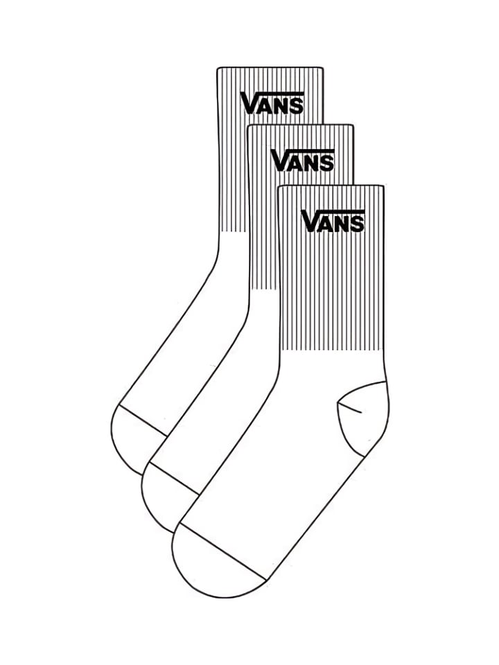 

Носки Wm Classic Crew Wmns 6.5-10 3Pk Vans, белый
