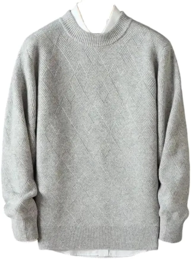 

Мужской кашемировый свитер Loose Thick, осенне-зимний, однотонный, с длинным рукавом