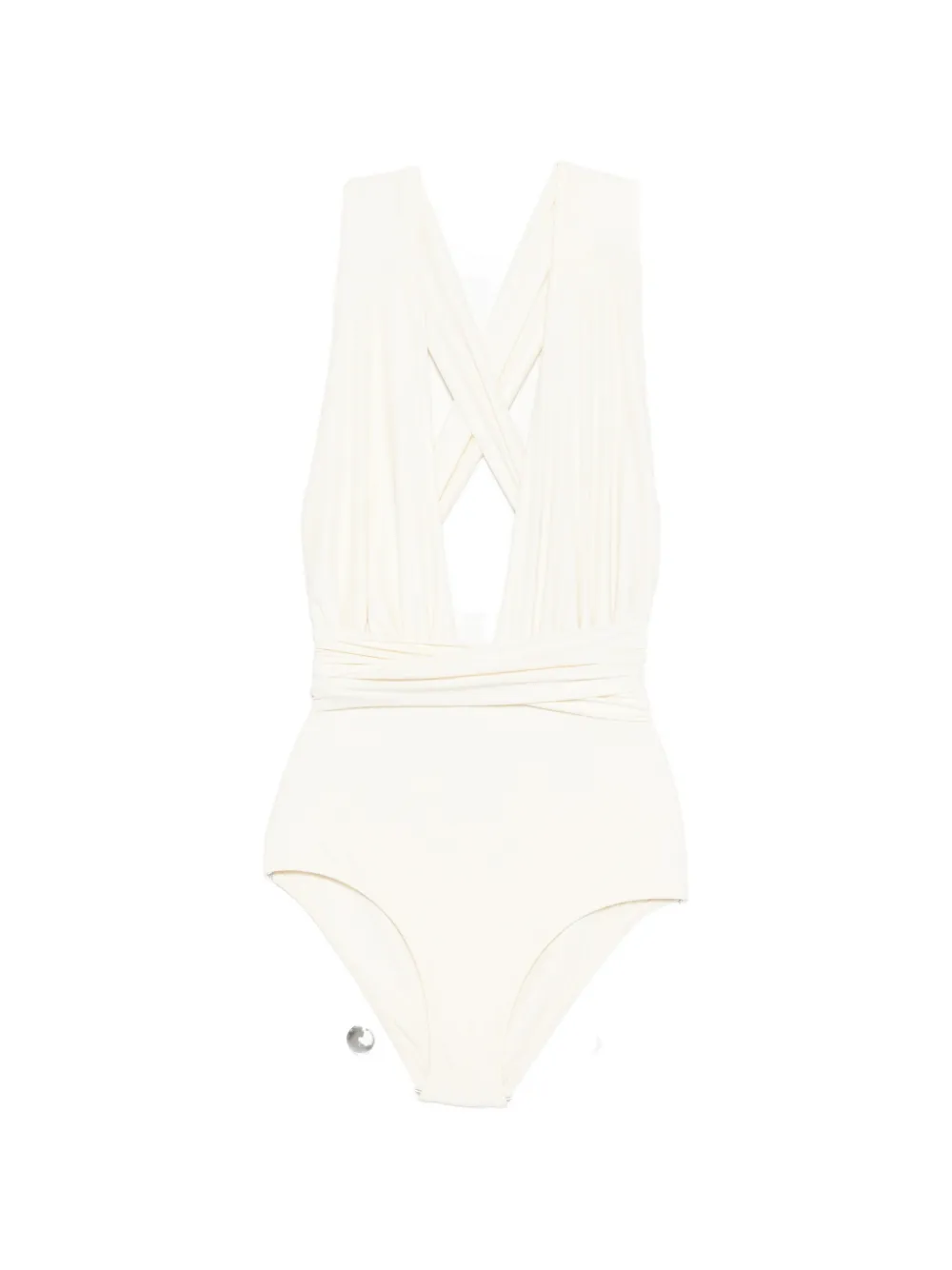 

Слитный купальник с V-образным вырезом Raquel Diniz, белый