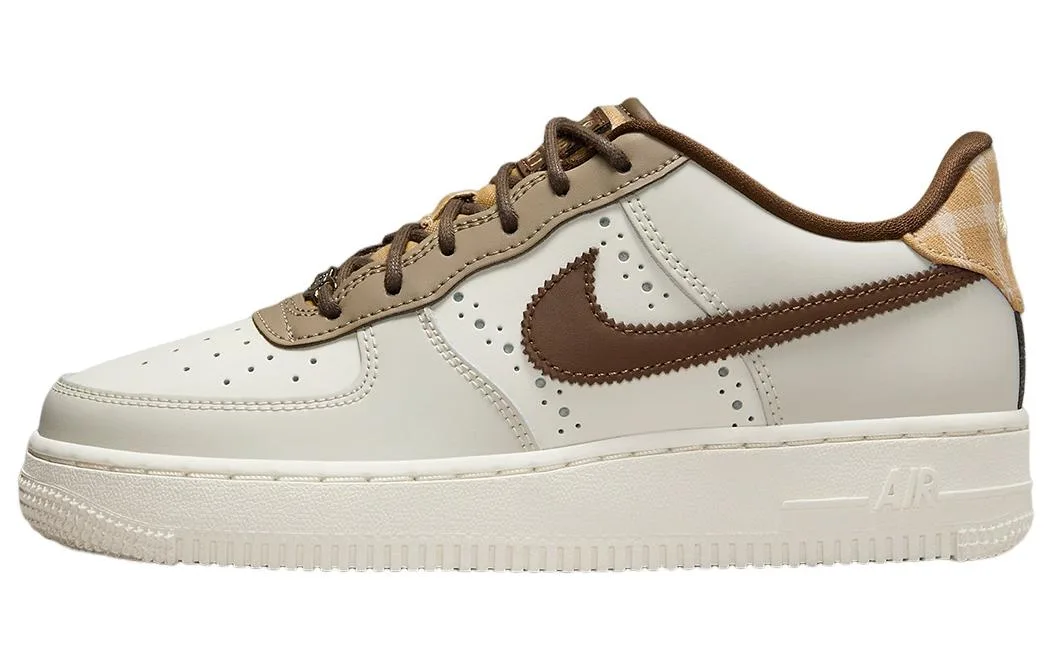 Кроссовки Air Force 1 Low LV8 Brogue Sail GS Nike, белый коричневый