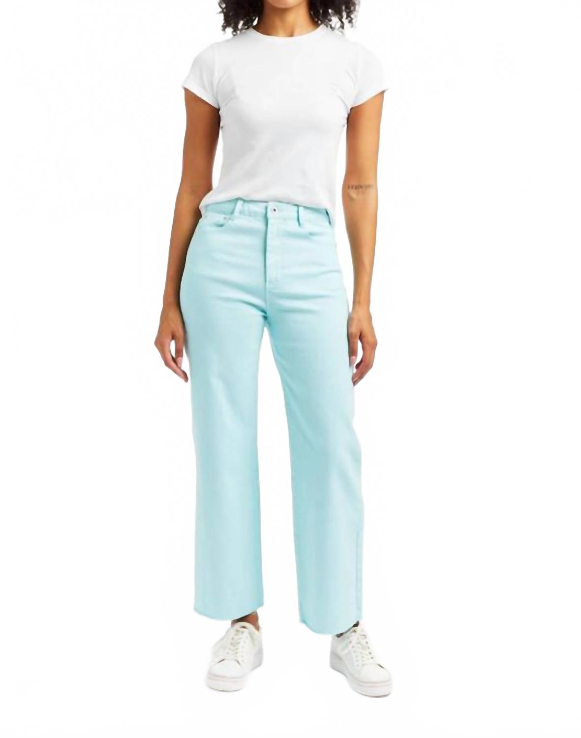 

Джинсы Alice с высокой посадкой, широкие прямые укороченные в цвете Clearwater Tractr, Clearwater